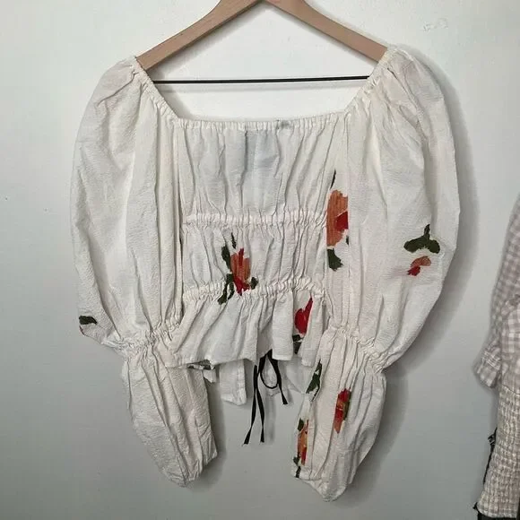 Naya Rae Front Tie Floral Blouse - Picture 3 of 6